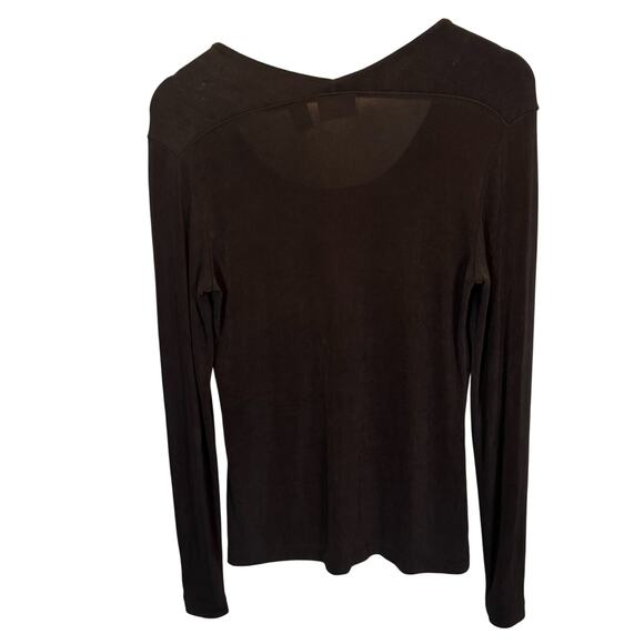 Chico’s Travelers Women’s 0 Slinky Stretch Blouse Black Wrinkle-Resistant Travel - Picture 5 of 8